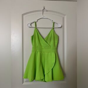 AKIRA Neon Green Festival Romper